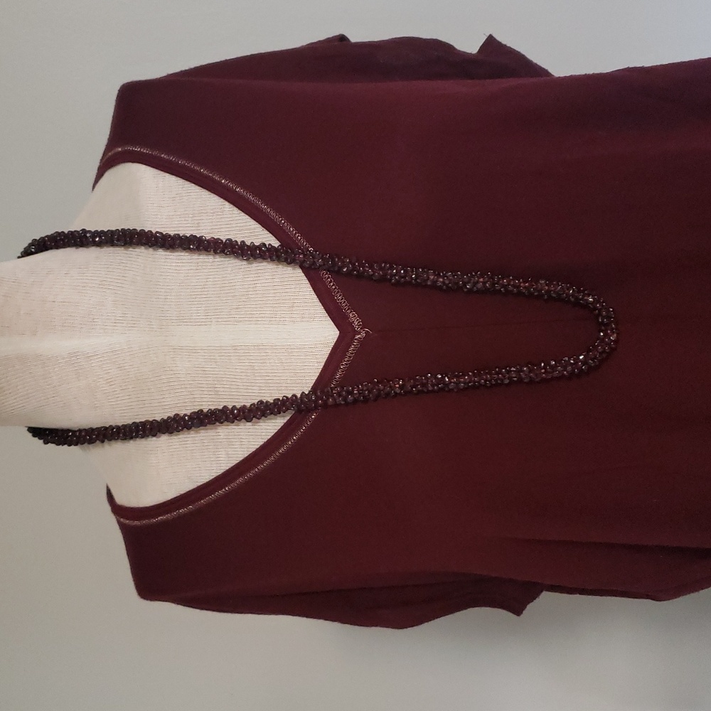 VTG 36" Raw Garnet Rope Necklace